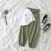 Load image into Gallery viewer, Two piece set tracksuit women summer clothes for women new Korean 2 piece set women casual Harem pant suit student Harajuku girl